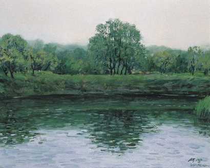 孙景波 2004年作 西溪春水
